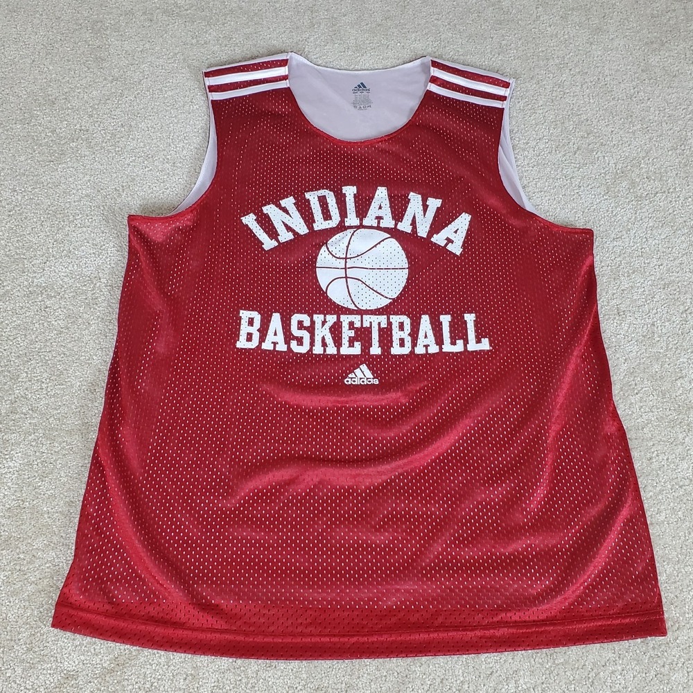 Adidas Indiana Hoosiers Men's Mesh Basketball Jersey Size L Crimson Red
